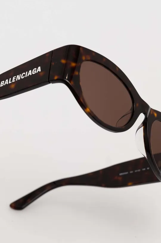brązowy Balenciaga okulary przeciwsłoneczne
