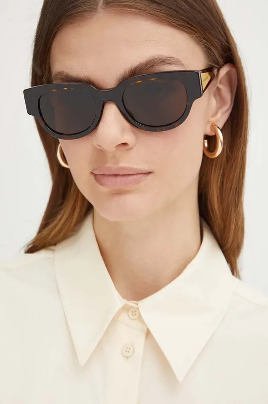 brązowy Bottega Veneta okulary przeciwsłoneczne Damski