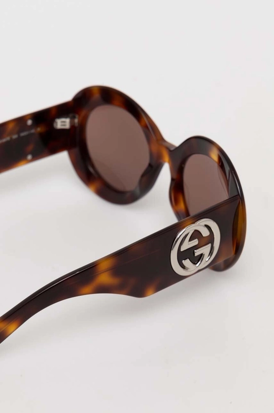 brązowy Gucci okulary przeciwsłoneczne