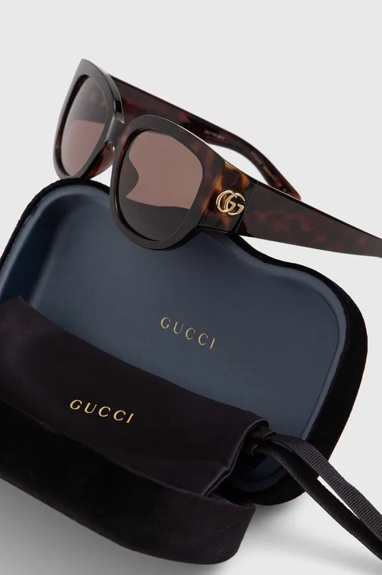 rjava Sončna očala Gucci