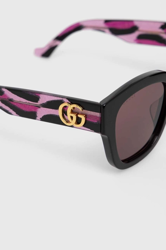 czarny Gucci okulary przeciwsłoneczne