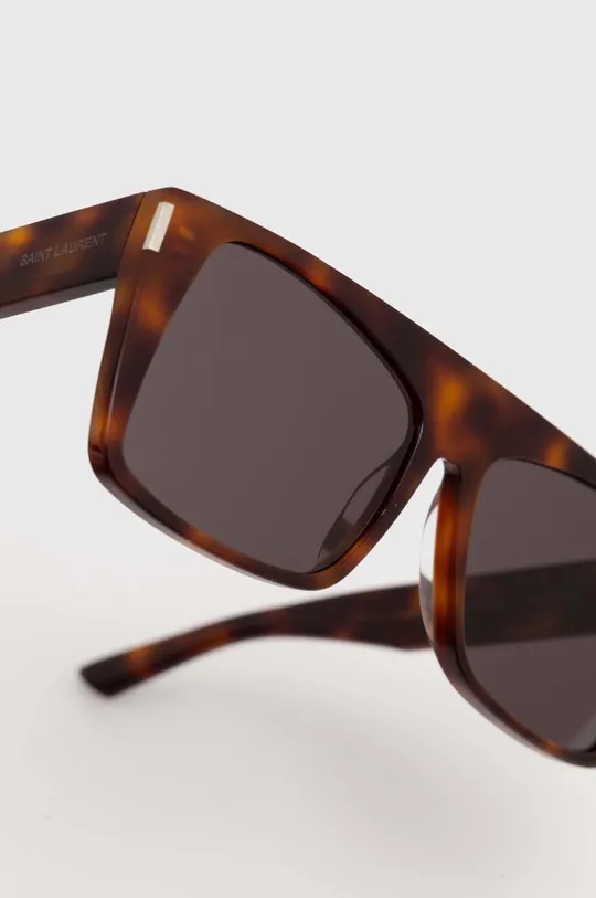 brązowy Saint Laurent okulary przeciwsłoneczne