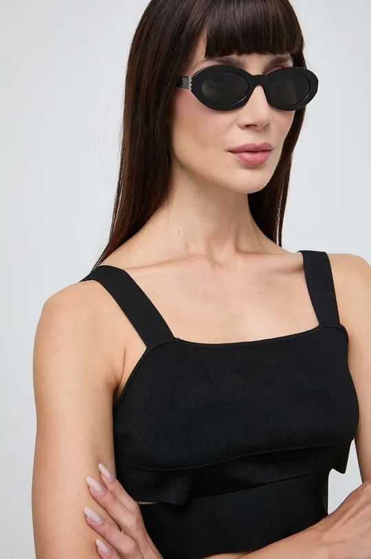 czarny Saint Laurent okulary przeciwsłoneczne Damski