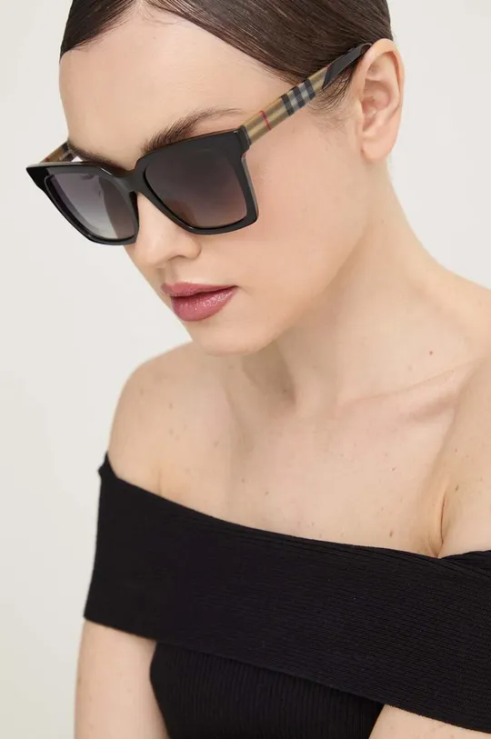 czarny Burberry okulary przeciwsłoneczne MAPLE Damski