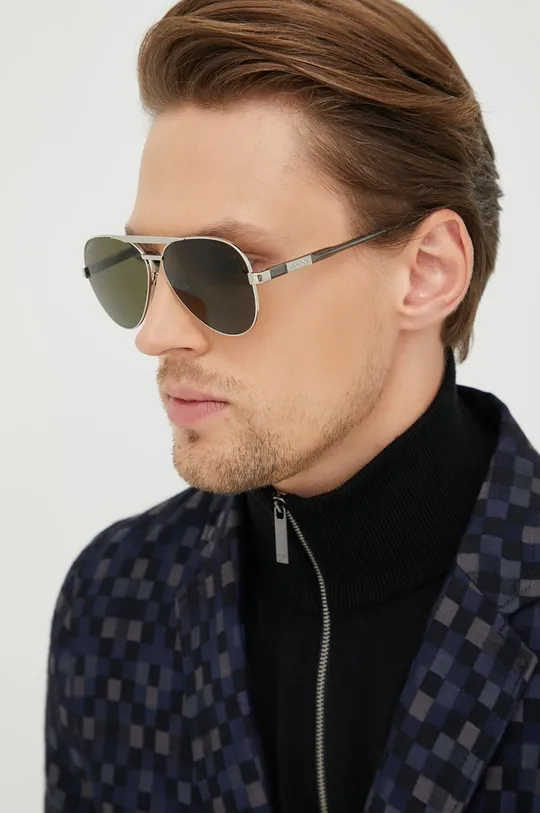srebrny Gucci okulary przeciwsłoneczne Męski