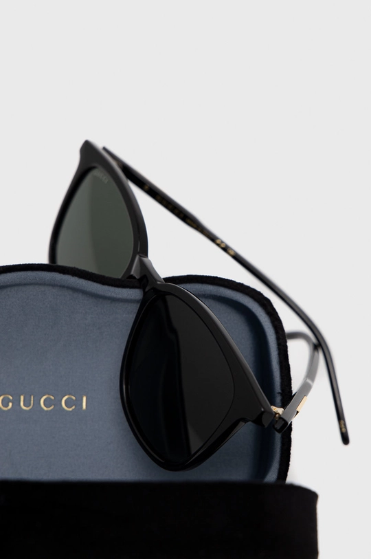 czarny Gucci okulary przeciwsłoneczne