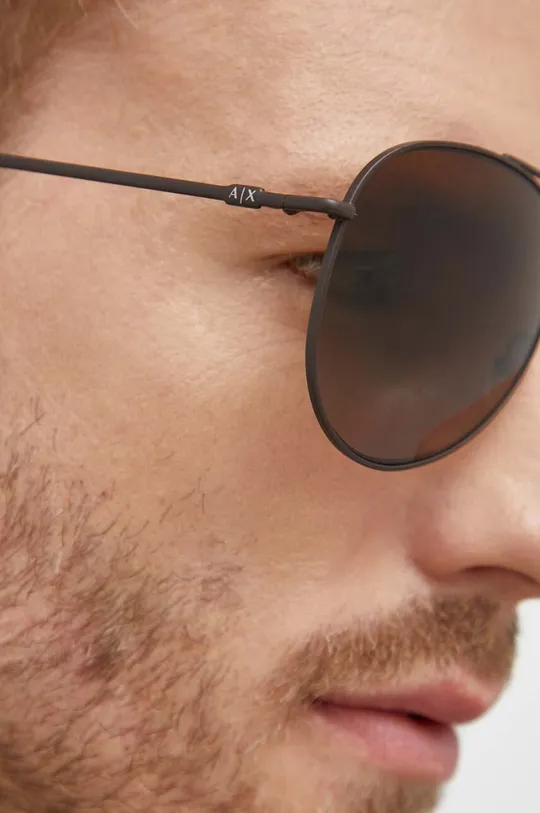 Сонцезахисні окуляри Armani Exchange коричневий