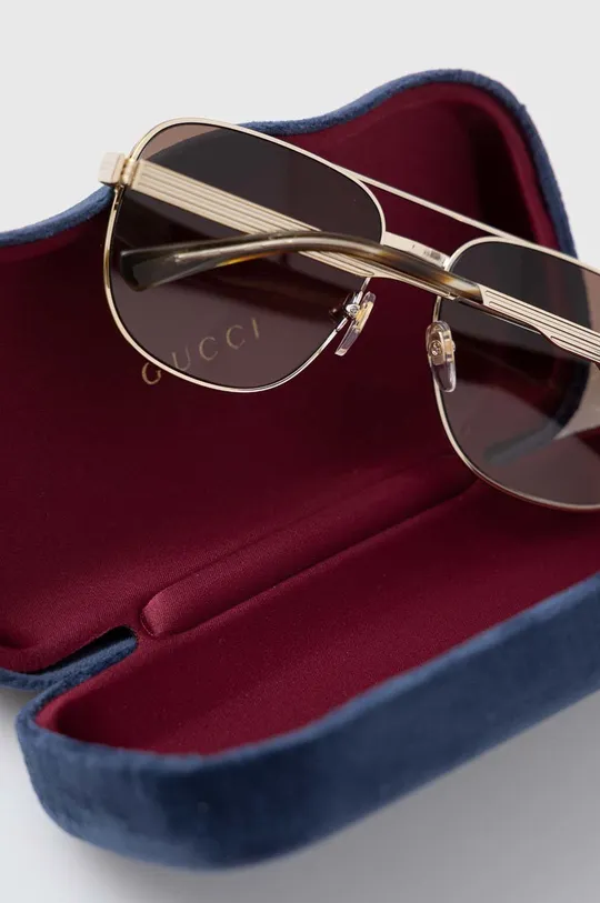 złoty Gucci okulary przeciwsłoneczne