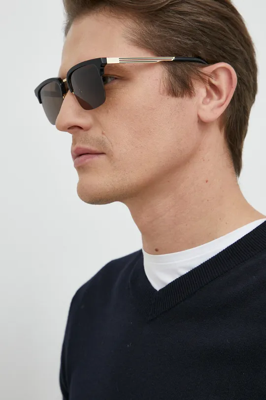 czarny Gucci okulary przeciwsłoneczne GG1226S Męski