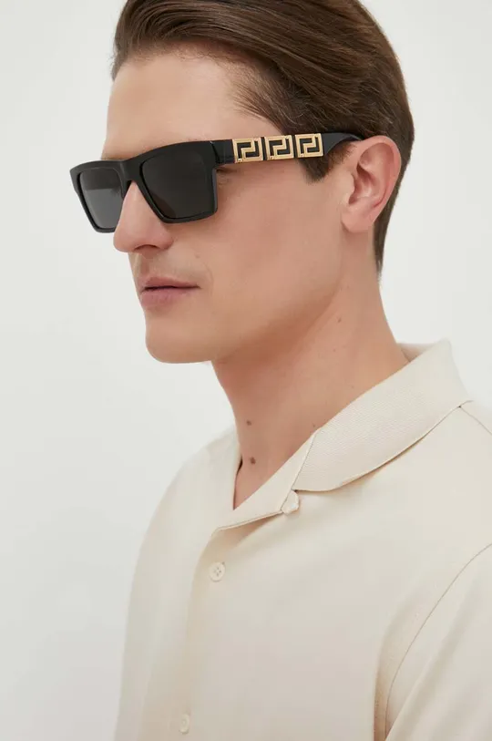 czarny Versace okulary przeciwsłoneczne Męski