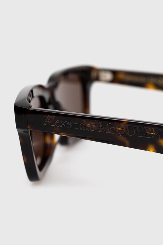 brązowy Alexander McQueen okulary przeciwsłoneczne