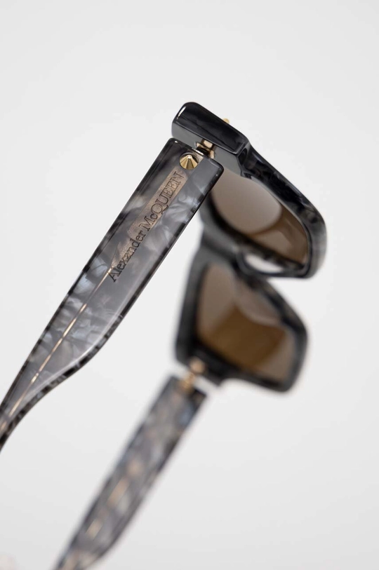 brązowy Alexander McQueen okulary przeciwsłoneczne