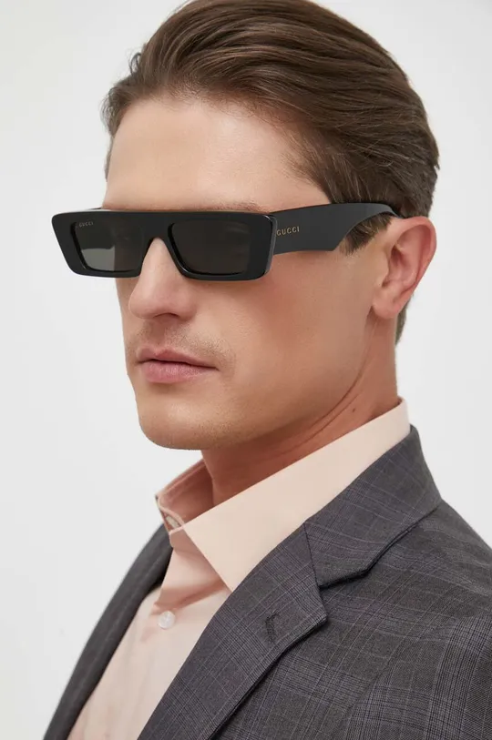 czarny Gucci okulary przeciwsłoneczne GG1331S Męski
