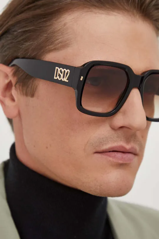 brązowy DSQUARED2 okulary przeciwsłoneczne Męski