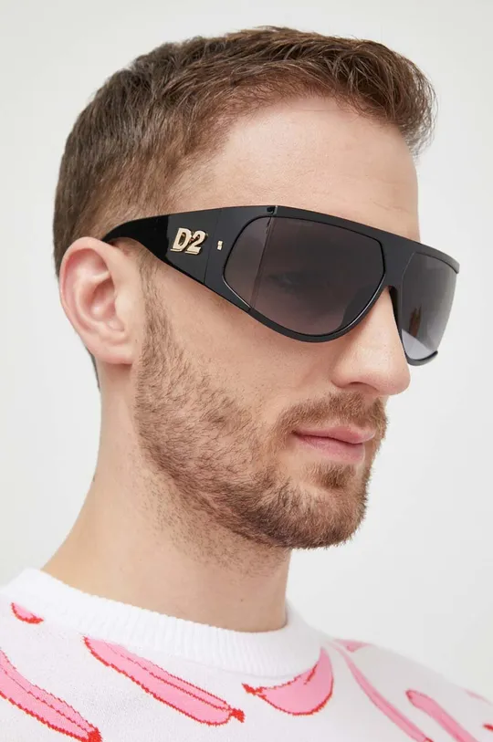 czarny DSQUARED2 okulary przeciwsłoneczne Męski