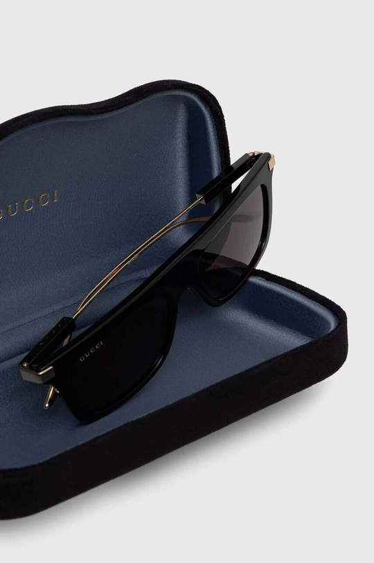 czarny Gucci okulary przeciwsłoneczne