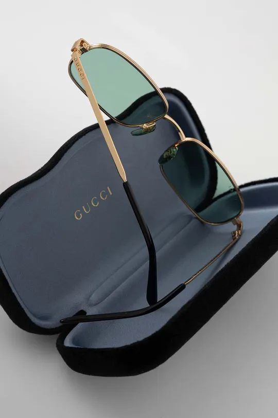 zlatá Slnečné okuliare Gucci