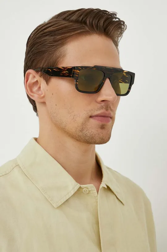 зелёный Солнцезащитные очки Gucci Мужской
