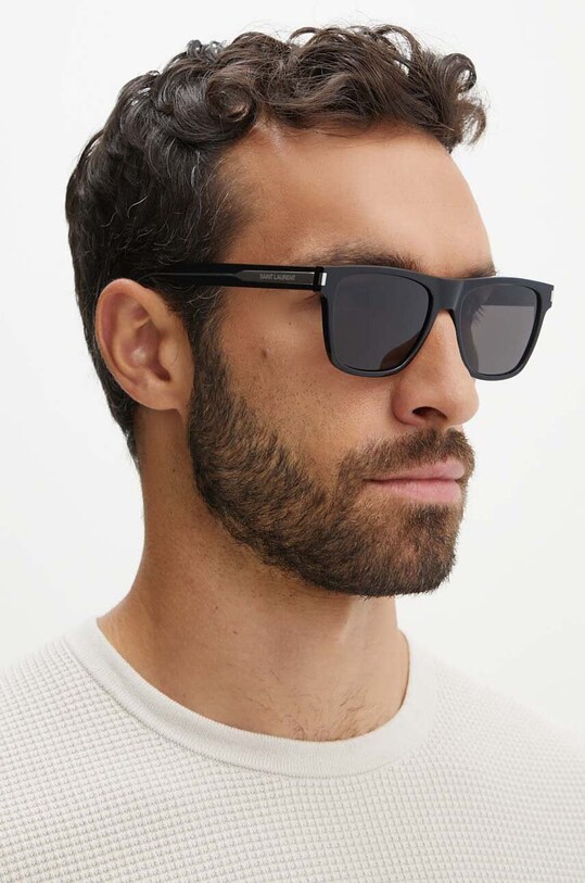 Saint Laurent okulary przeciwsłoneczne męskie kolor czarny SL 619 ...