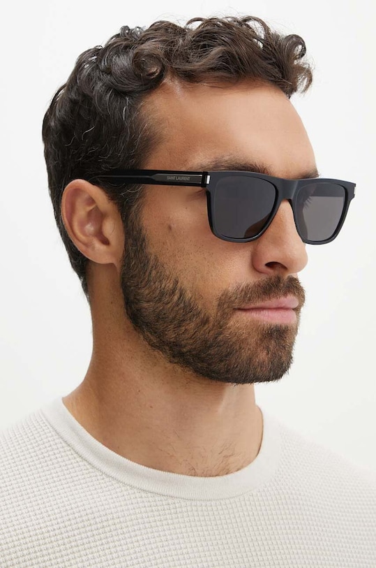 Saint Laurent okulary przeciwsłoneczne męskie kolor czarny SL 619 ...