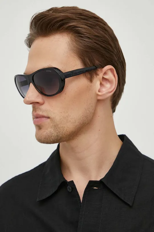 czarny Guess okulary przeciwsłoneczne Męski