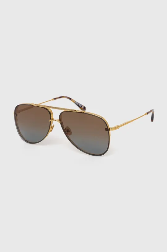 złoty Tom Ford okulary przeciwsłoneczne Męski