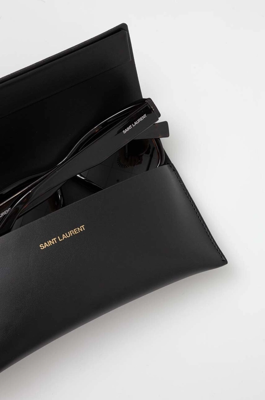 brązowy Saint Laurent okulary przeciwsłoneczne