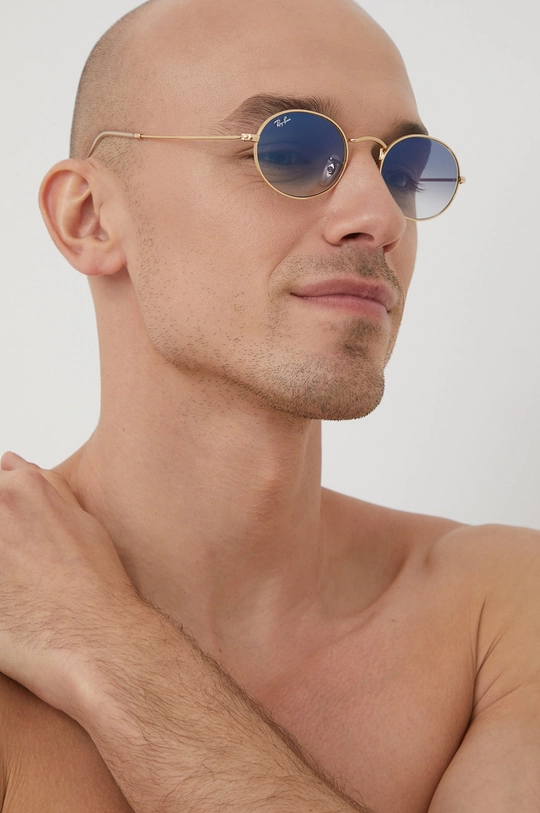 złoty Ray-Ban – Okulary OVAL Unisex