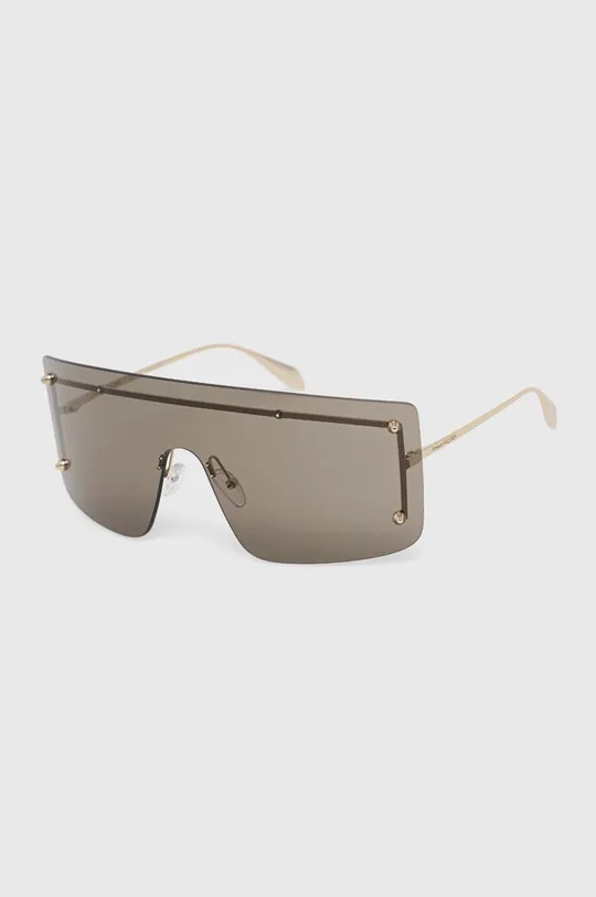 złoty Alexander McQueen okulary przeciwsłoneczne Unisex