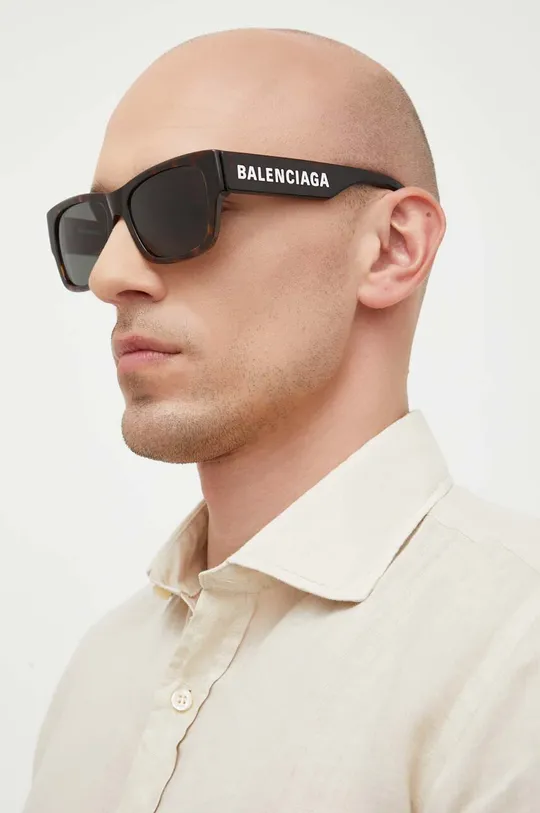 Balenciaga okulary przeciwsłoneczne brązowy