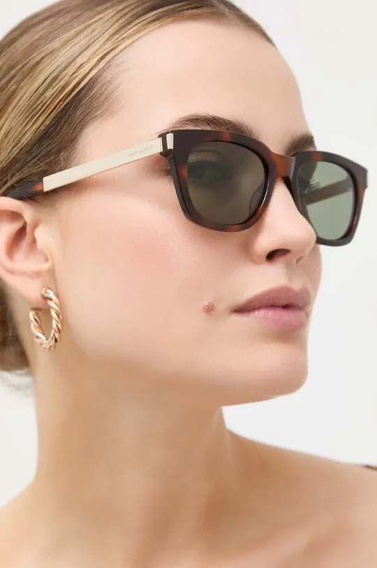 Saint Laurent okulary przeciwsłoneczne Metal, Tworzywo sztuczne
