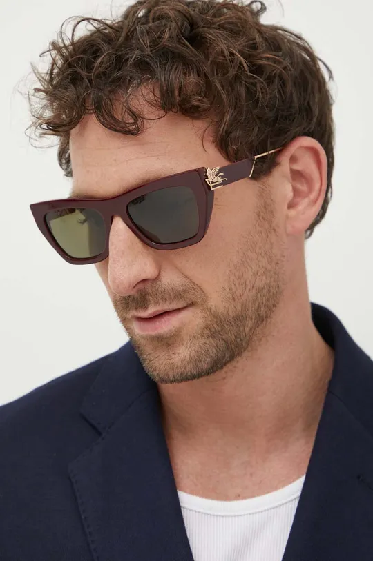 bordowy Etro okulary przeciwsłoneczne Unisex