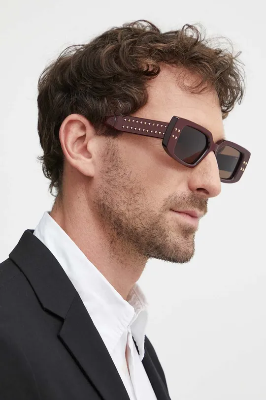 Valentino okulary przeciwsłoneczne V - CINQUE bordowy