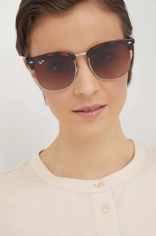 brązowy Ray-Ban okulary przeciwsłoneczne