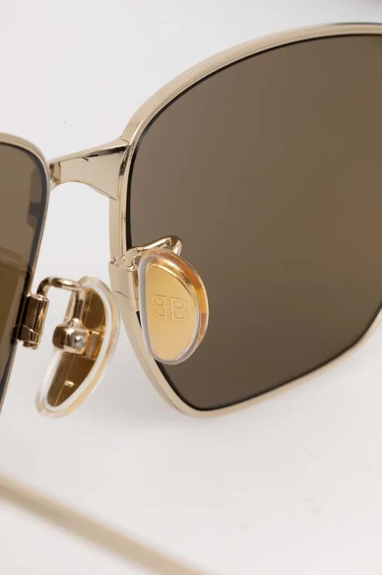 złoty Balenciaga okulary przeciwsłoneczne