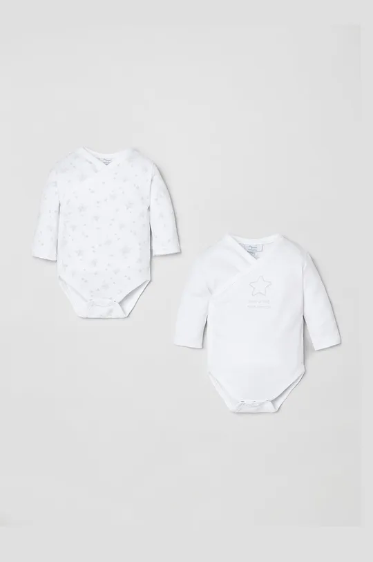 biały OVS body bawełniane niemowlęce (2-pack) Dziecięcy