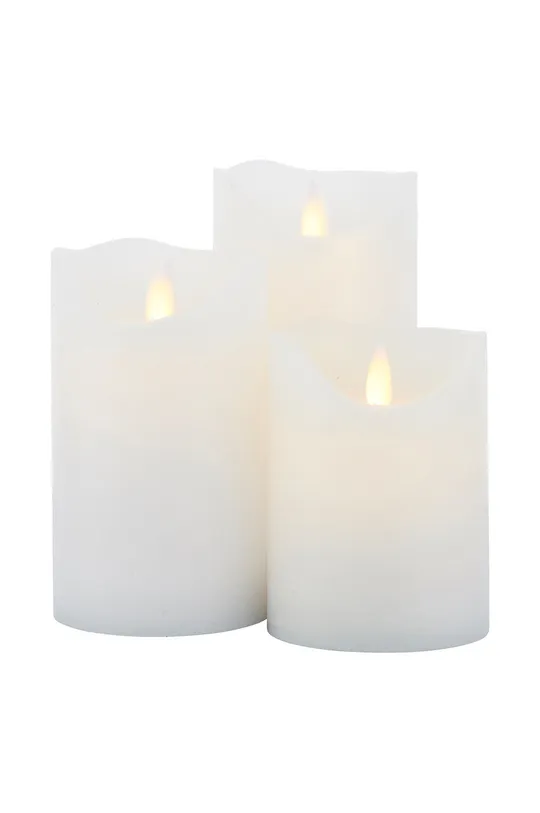 λευκό Sirius σετ κεριών LED Sara (3-pack) Unisex