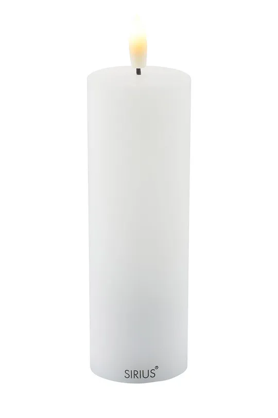 biały Sirius świeca LED Sille Rechargeable 15 cm Unisex