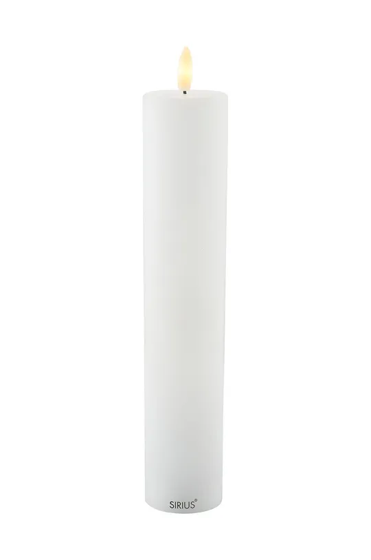bianco Sirius candela LED Sille Rechargeable 25 cm Unisex