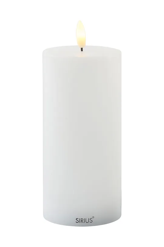 bianco Sirius candela LED Sille Rechargeable 15 cm Unisex