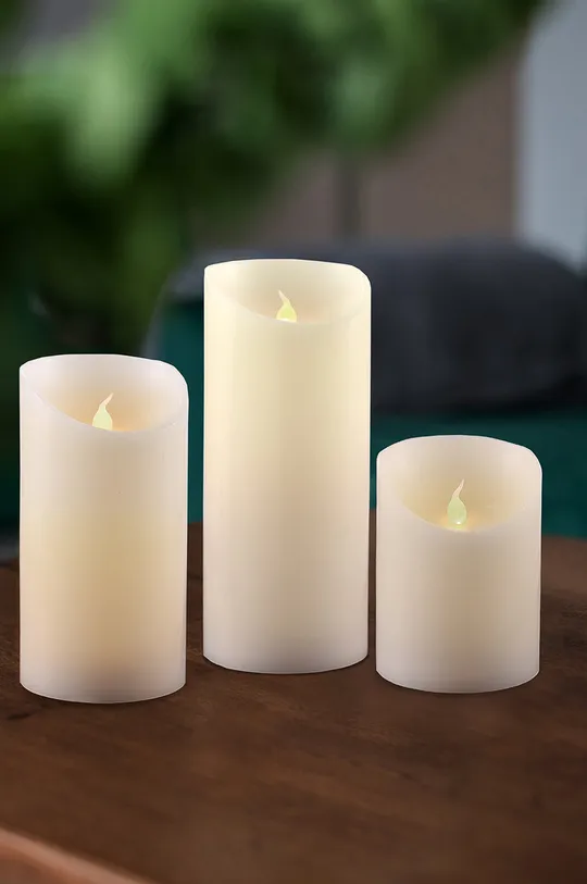 σετ κεριών LED Ledcan (3-pack) λευκό