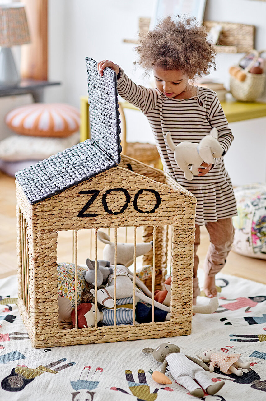 Bloomingville asztali lámpa  textil, Kőcserép