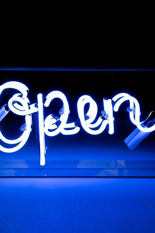 Helio Ferretti decorazione da parete al neon blu