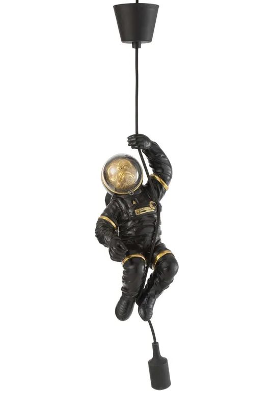 črna Viseča luč J-Line Hanging Astronaut Unisex