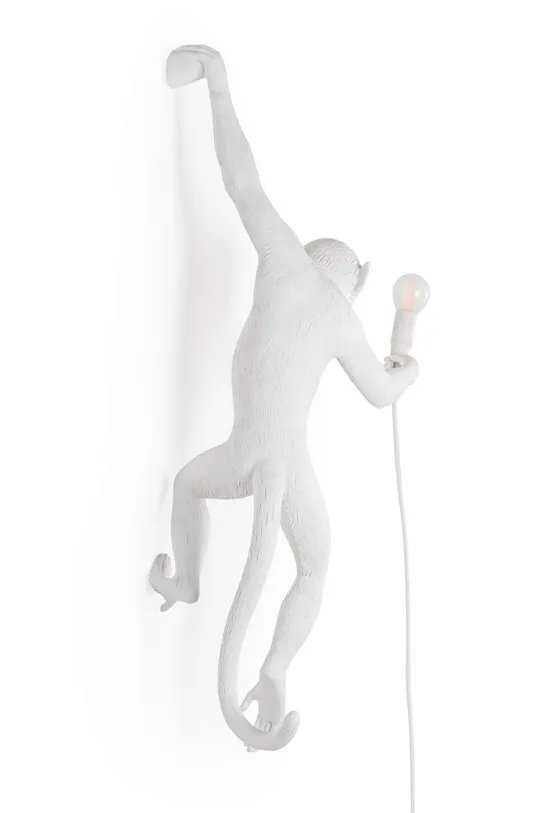 Zidna lampa Seletti The Monkey Lamp Hanging bijela