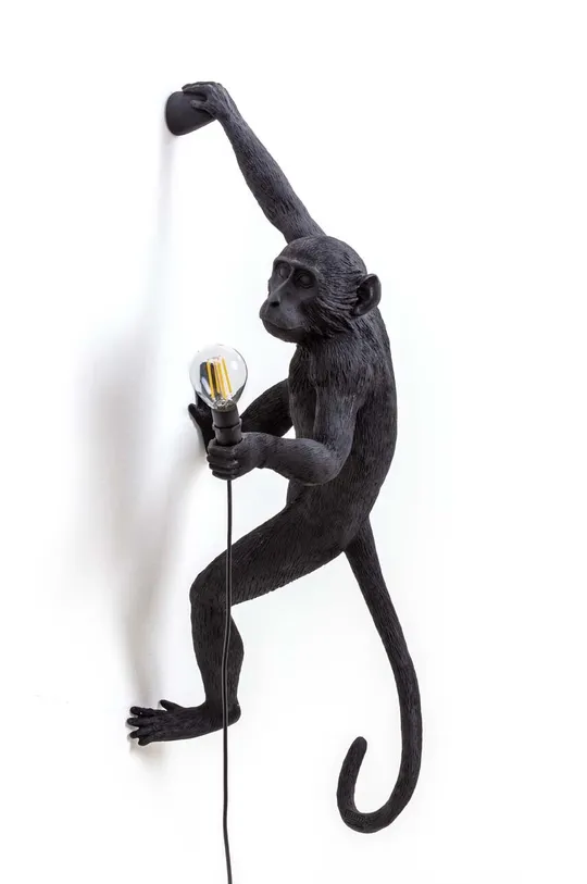 чёрный Настенный светильник Seletti The Monkey Lamp Hanging Unisex