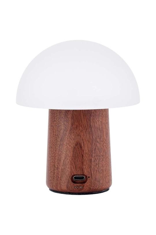 Led lampa Gingko Design Mini Alice orechové drevo, akrylové sklo