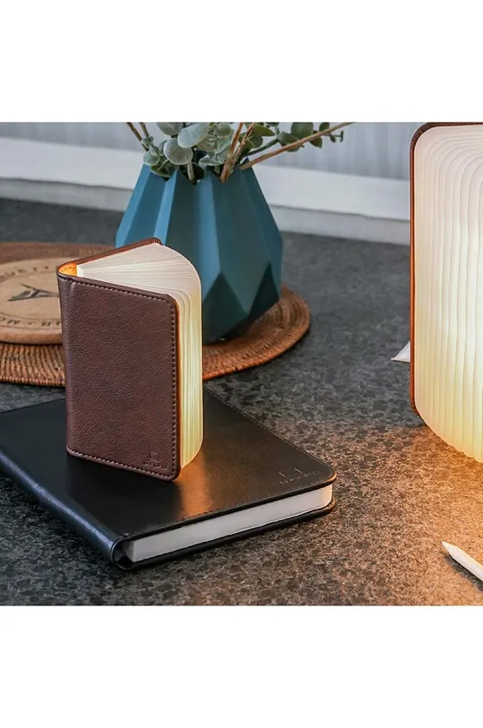 hnedá Led lampa Gingko Design Mini Smart Book Light