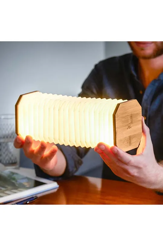 Led svetilka Gingko Design Smart Accordion Lamp Papir, Bambus