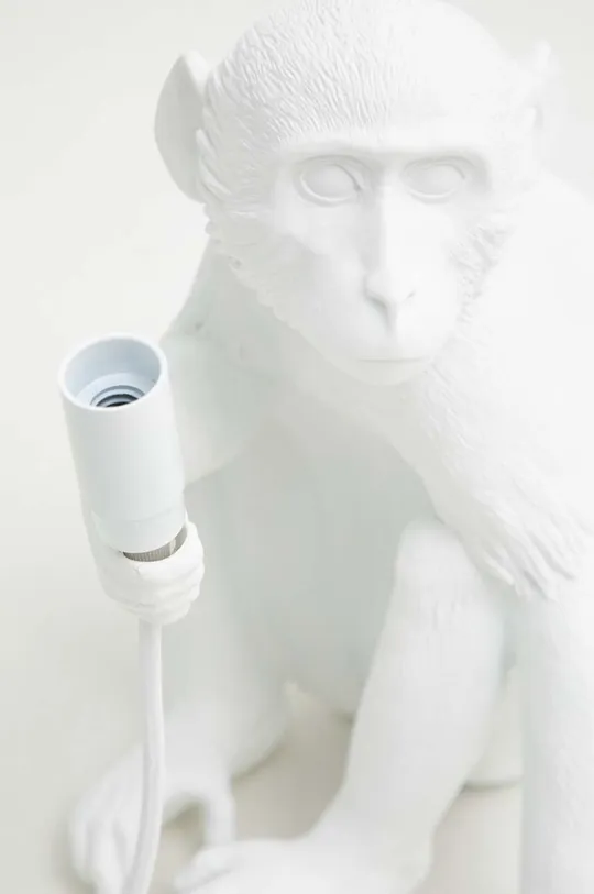 Seletti lampa stołowa Monkey Sitting biały
